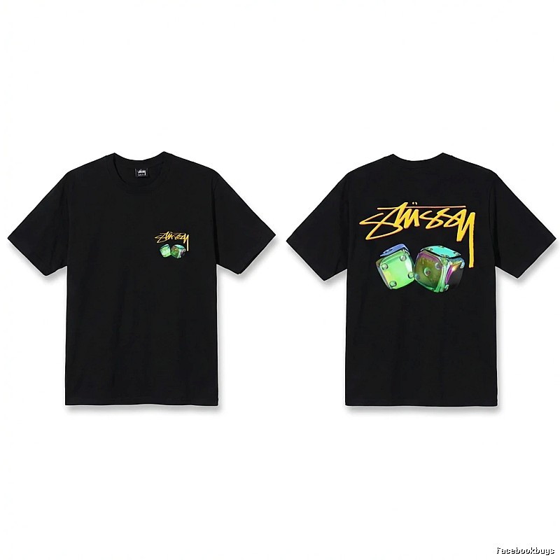 Stussy Dice Print Black T-shirt