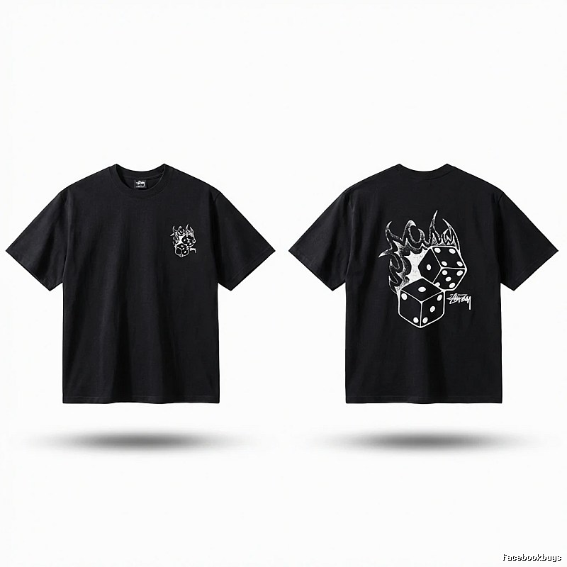 Stussy Dice Print Black T-shirt