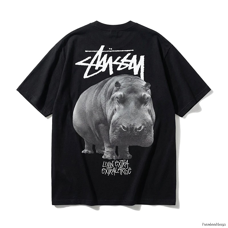 Stussy Hippo Print Black T-shirt
