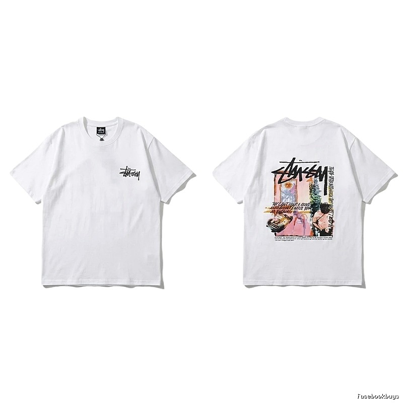 Stussy - printed casual white T - shirt