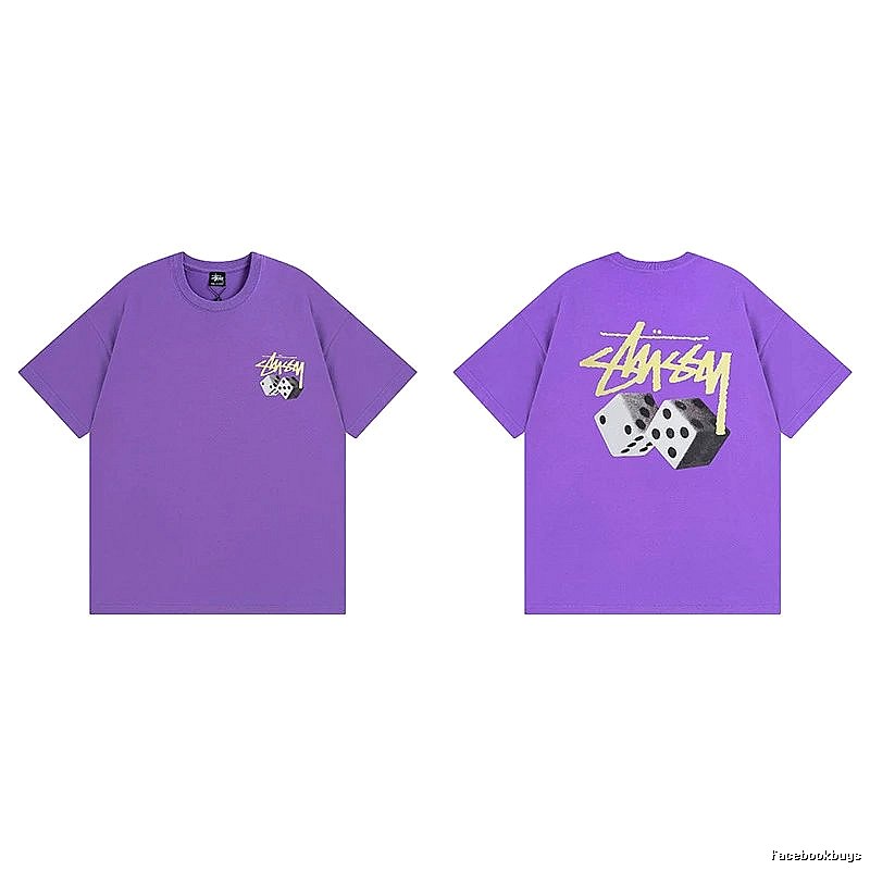 Stussy Purple Spider Graphic T-Shirt Campus Look Logo