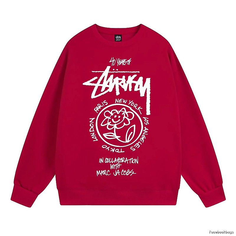 Stussy Red Style 539 Graphic SweatShirt Downtown Style