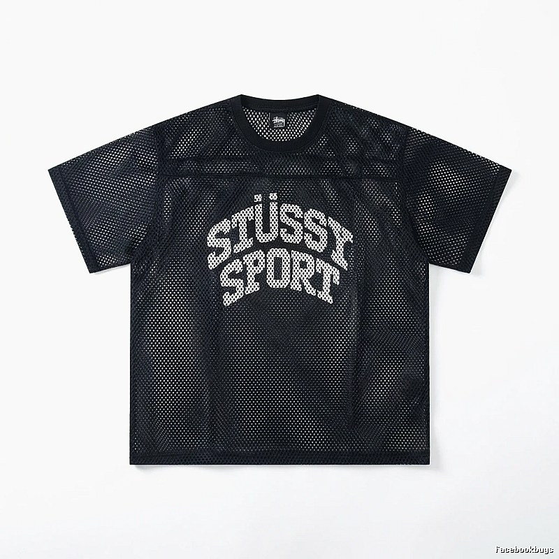 Stussy Sporty Black Mesh Shirt