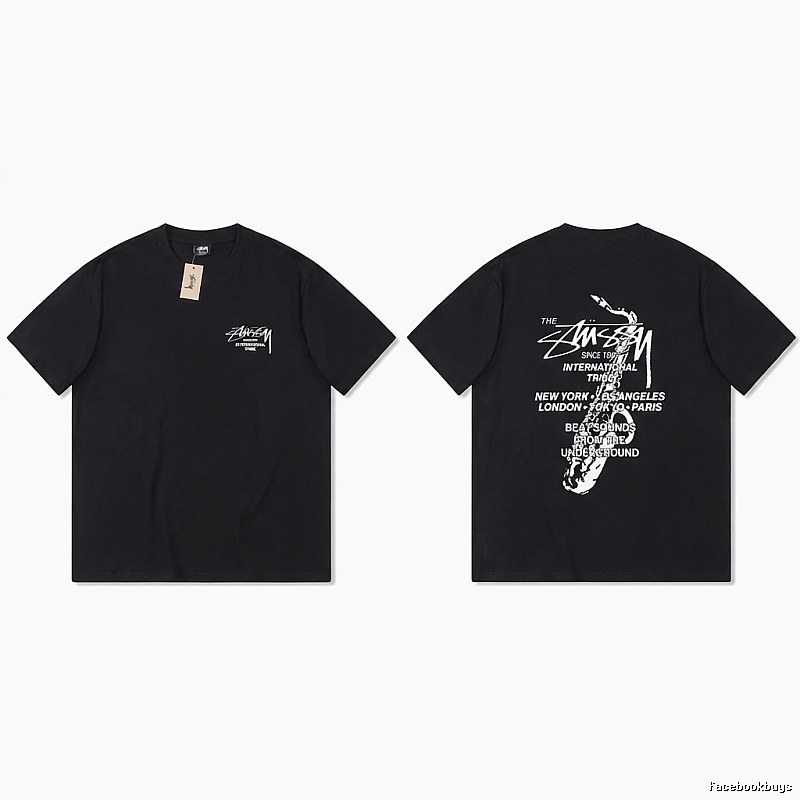 Stussy trendy and cool style black T-shirt