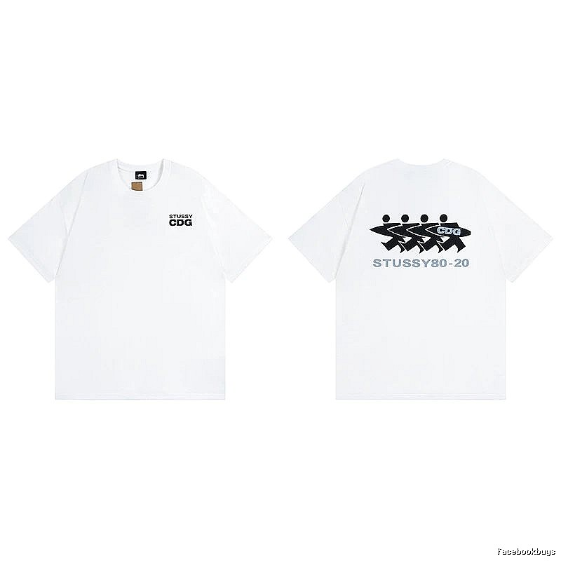 Stussy White Spider Graphic T-Shirt Clean Colorway Logo