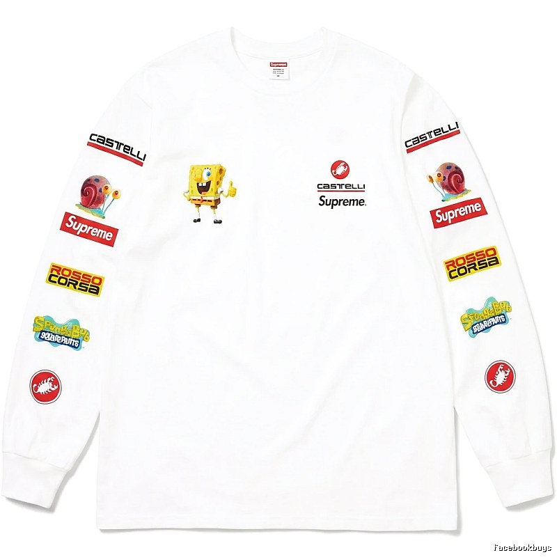 Supreme cartoon trendy white sweatshirt