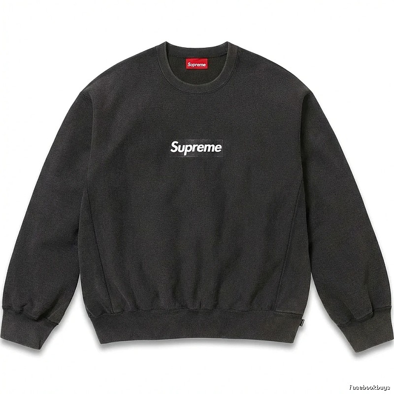 Supreme classic minimalist style black sweatshirt