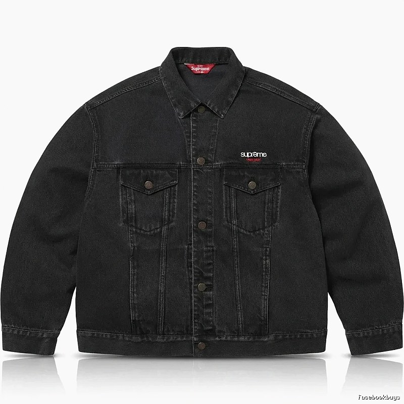 Supreme denim-style black jacket