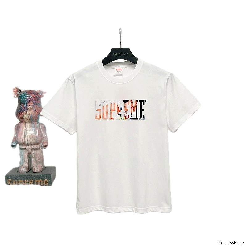 Supreme Printed Street Style White Short-sleeve T-shirt
