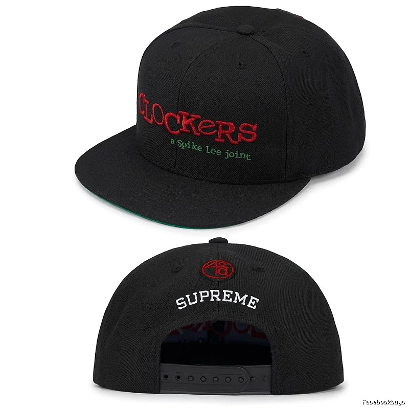 Supreme trendy cool black hat