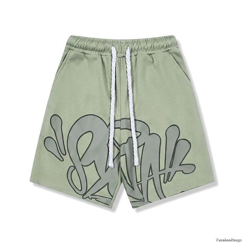 SynaWorld Graffiti Style Ash-Green Shorts