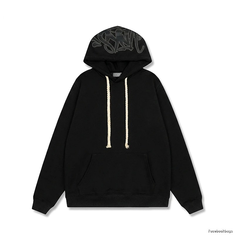 SynaWorld graffiti-style black hoodie