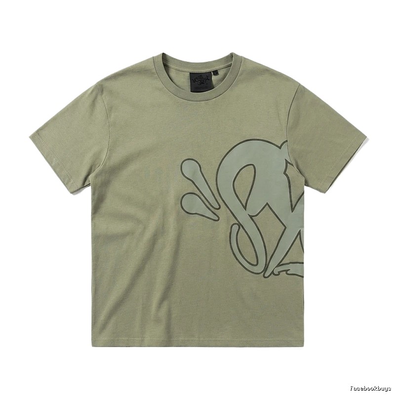 SynaWorld Graffiti Style Khaki T-shirt