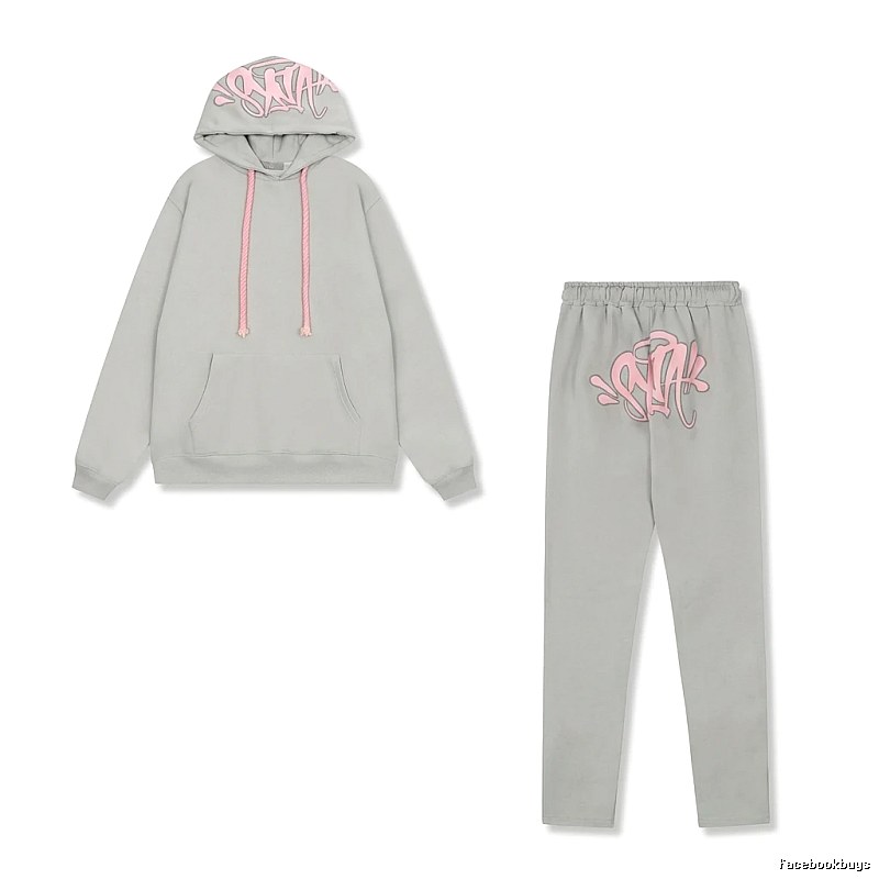 SynaWorld Graffiti Style Light Gray Suit
