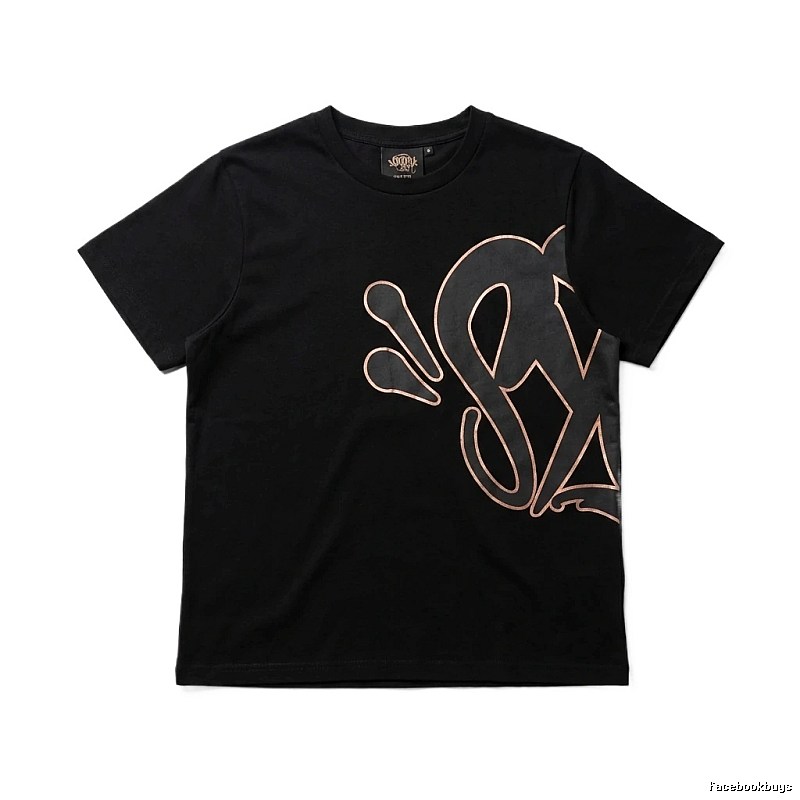 SynaWorld Trendy and Cool Style Black T-shirt