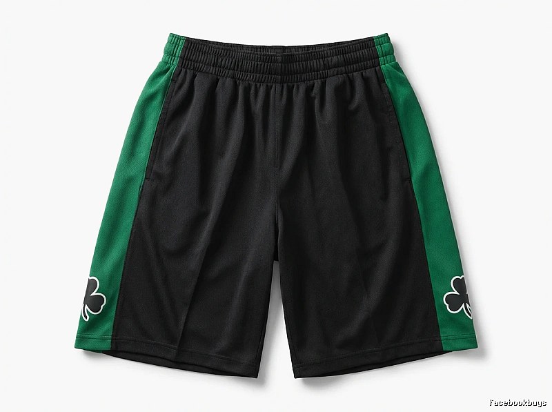 Tatum Celtics-style black and green shorts