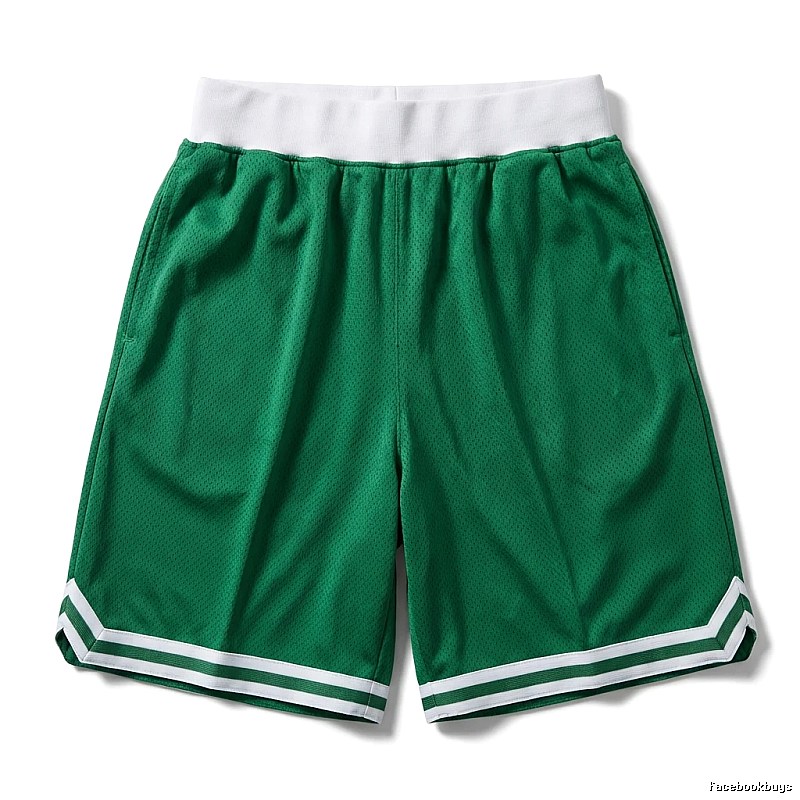 Tatum green and white retro-style shorts