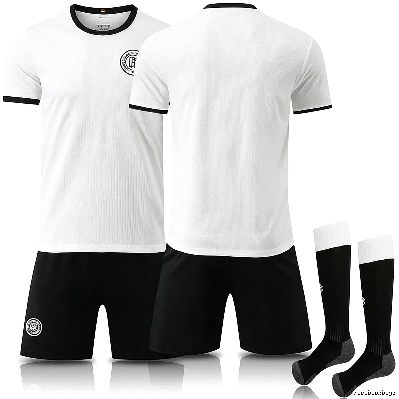 The classic black-and-white football jersey of the German national team.