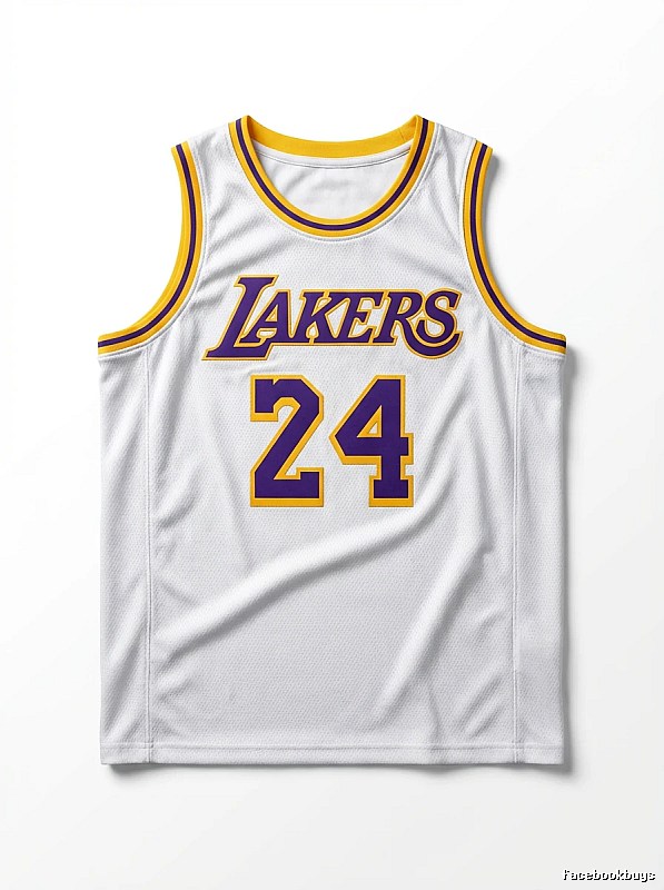 The No. 24 white jersey of the Kobe Lakers.