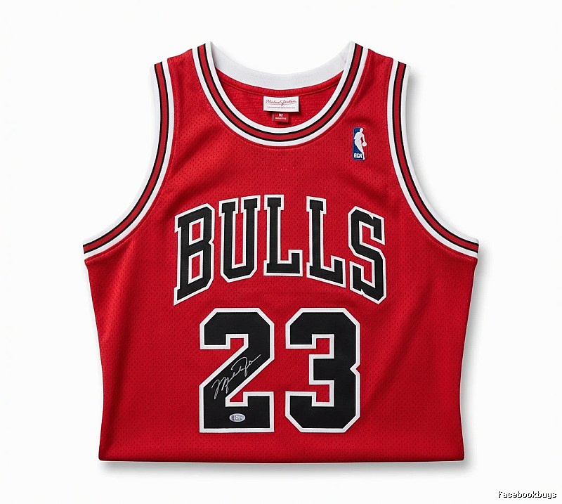 The retro red jersey of the Michael Jordan.