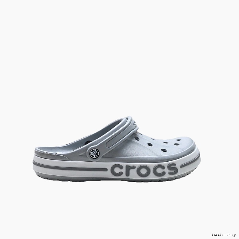 The trendy and cool style of Crocs clogs in silver gray.
