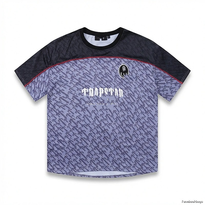 Trapstar Dark Purple and Black Short-sleeve