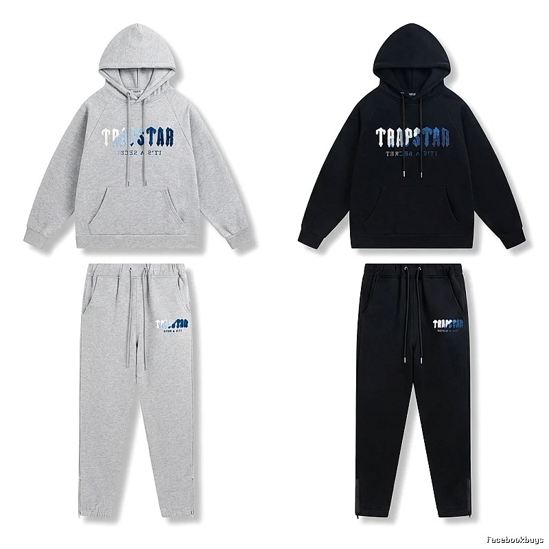 Trapstar Letter Trendy Brand Suit (Grey/Black)