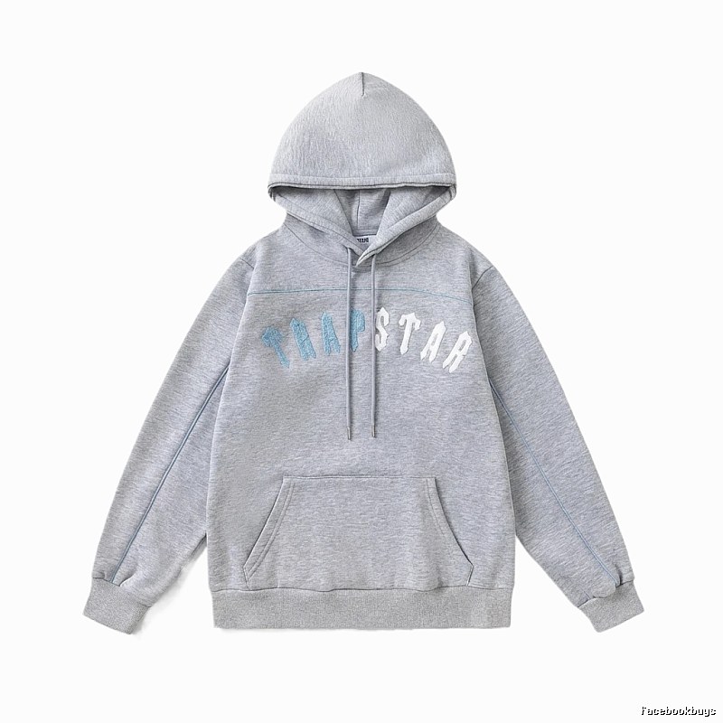 Trapstar Letter Trendy Cool Gray Sweatshirt