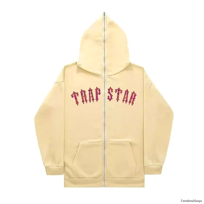 Trapstar Resort Graphic zip hoodie Black Zip Pink for Travel Looks