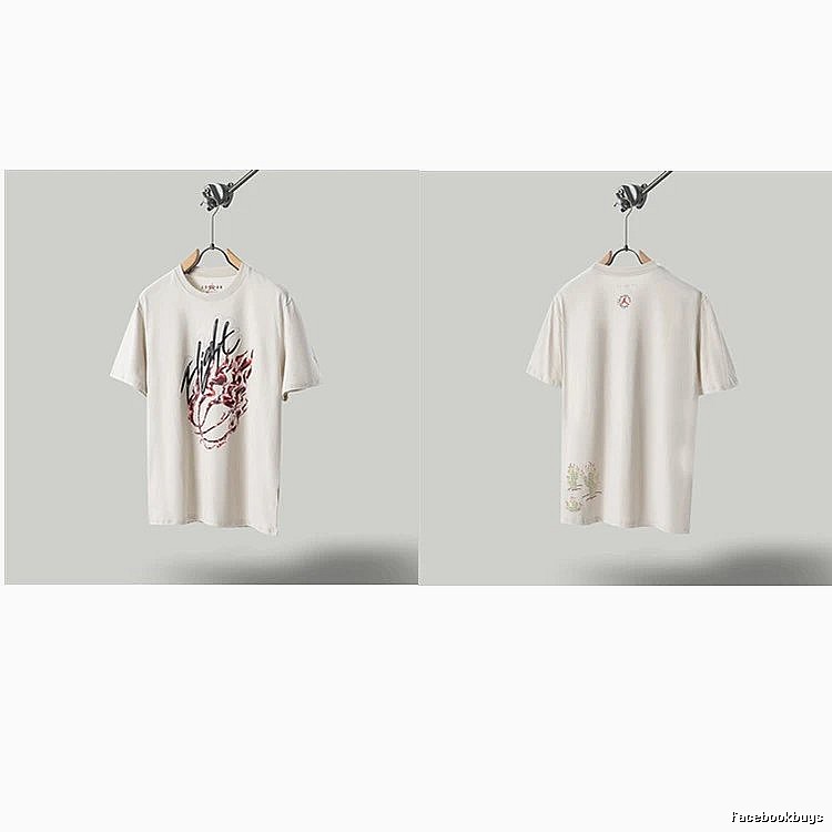 Travis Scott Cactus Co-branded Street-style Off-white T-shirt