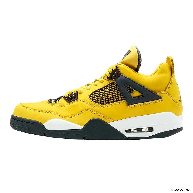 Trendy Yellow and Black Jordan 4 Shoes