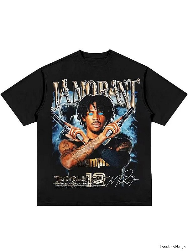 Tupac Urban Portrait graphic T-shirt Black Tupac Collage with Statement Pattern