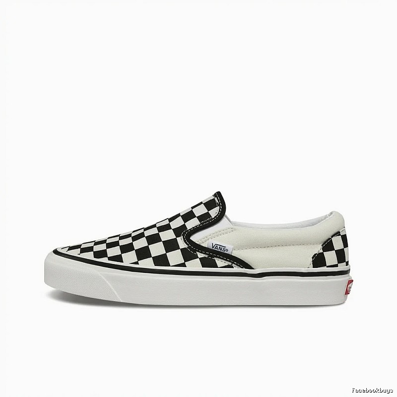 Vans Checkerboard Slip-On Shoes (Black and White Style)