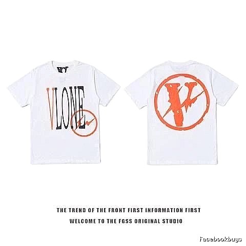 Vlone Logo Detail Logo T-shirt Black Purple Vlone with Functional Detail