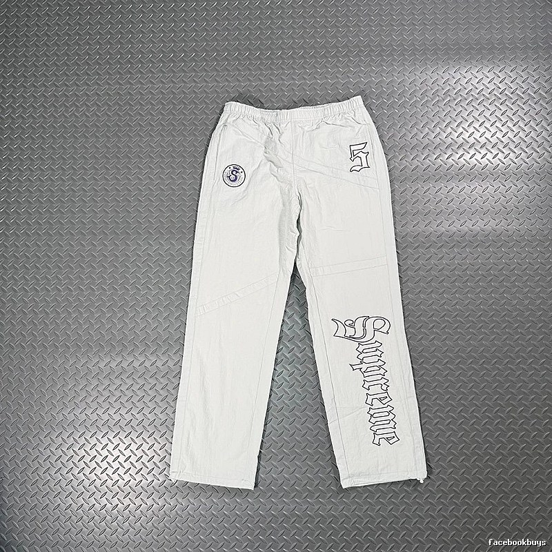 White Snoop Graphic Relaxed Track Pants