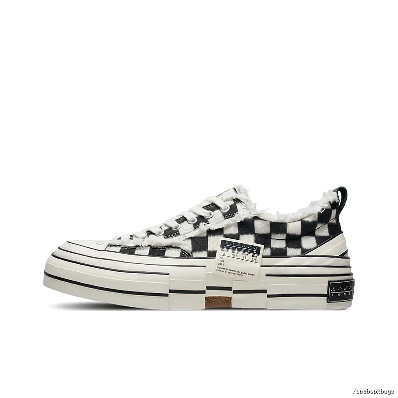 Xvessel checkered retro-style skate shoes