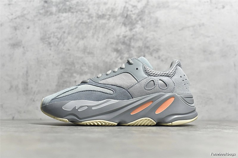 Yeezy Gray and Orange Chunky Runners Defined by Sock-Like Collar